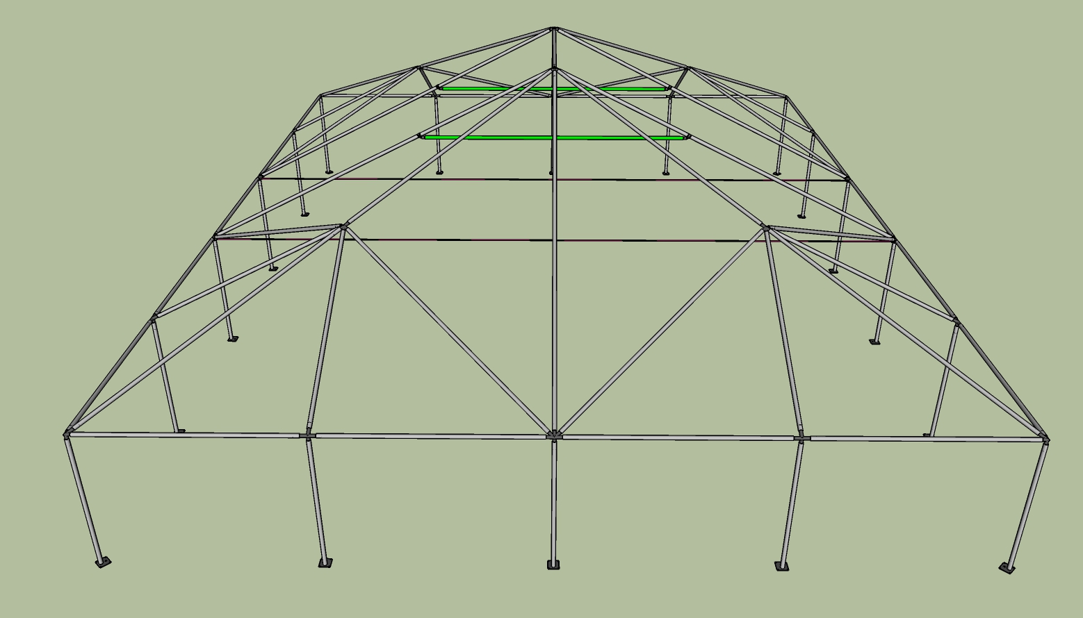 40x50 frame tent side view